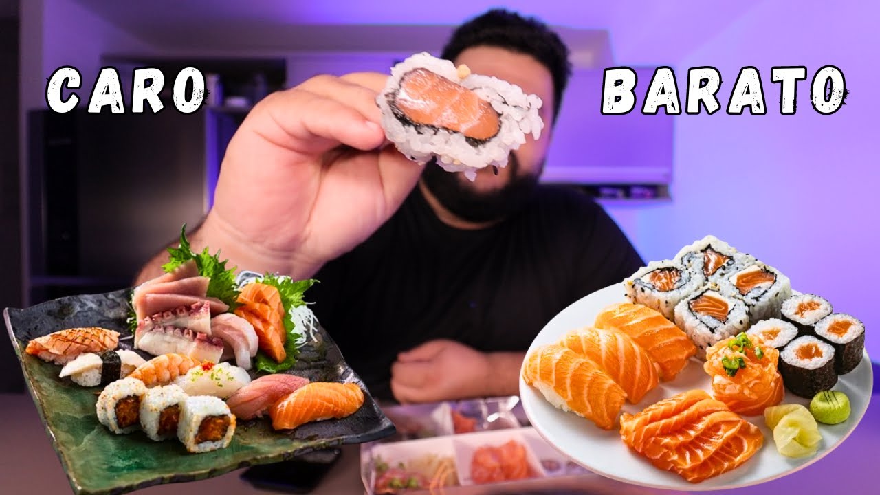 Comprei o Sushi Mais Caro e o Mais Barato do Aplicativo pra ver Qual é o Melhor!