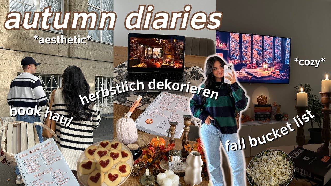 herbstlich dekorieren, fall bucket list, neue bücher ✨autumn diaries 🍂🧸
