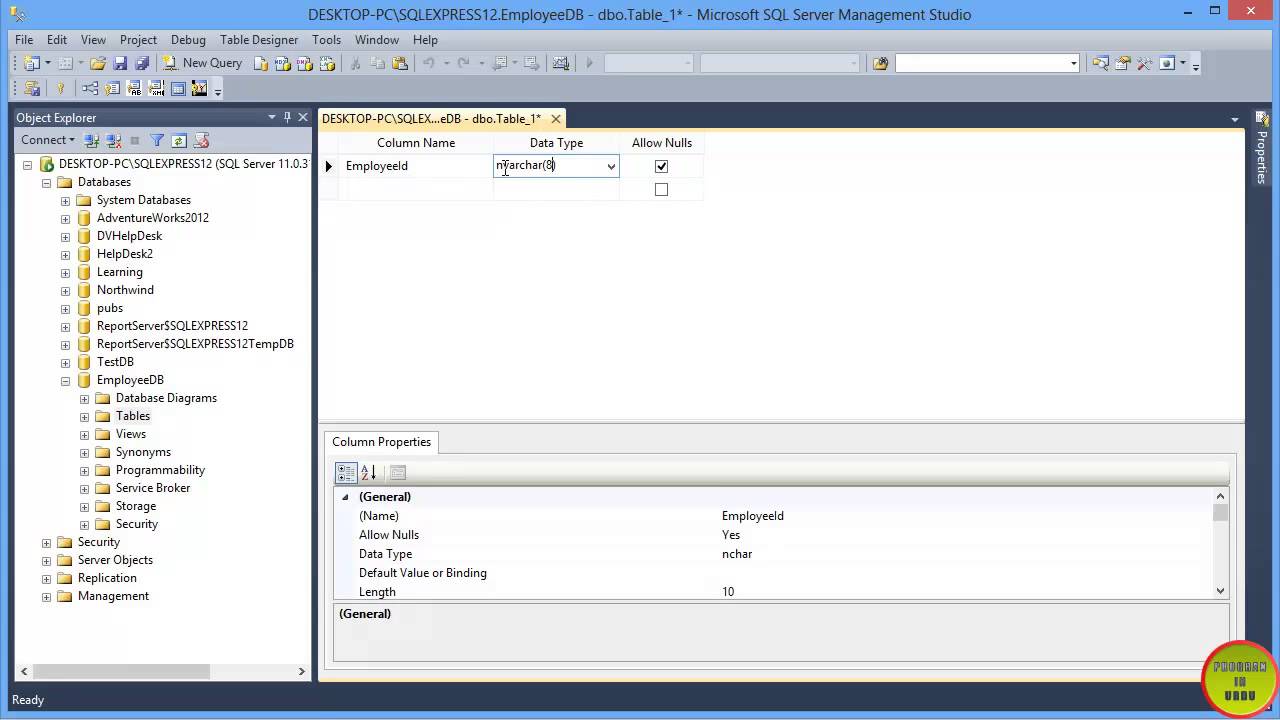 Lab 2 - C# Database Programming In Urdu (Database Design)