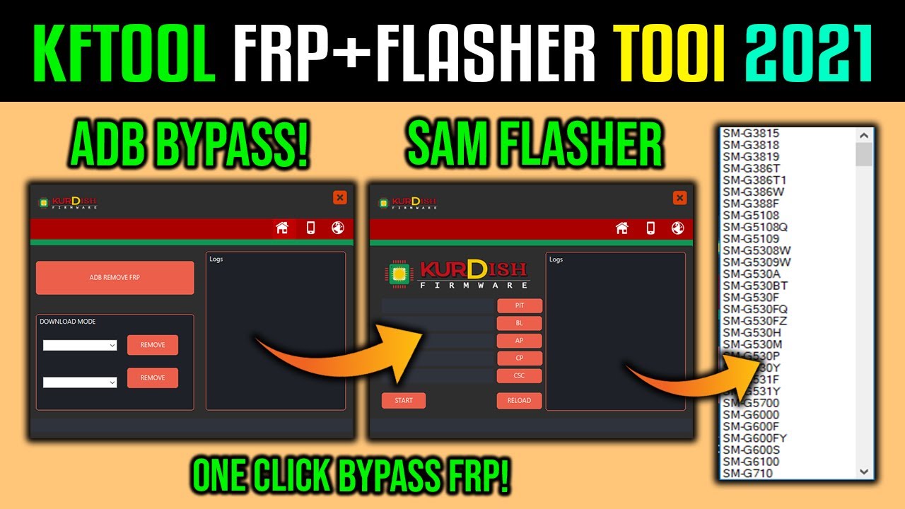 Kurdish One Click FRP Bypass Tool + Samsung Flasher | Samsung FRP Bypass 6,7,8,9,10,11 | ADB Bypass