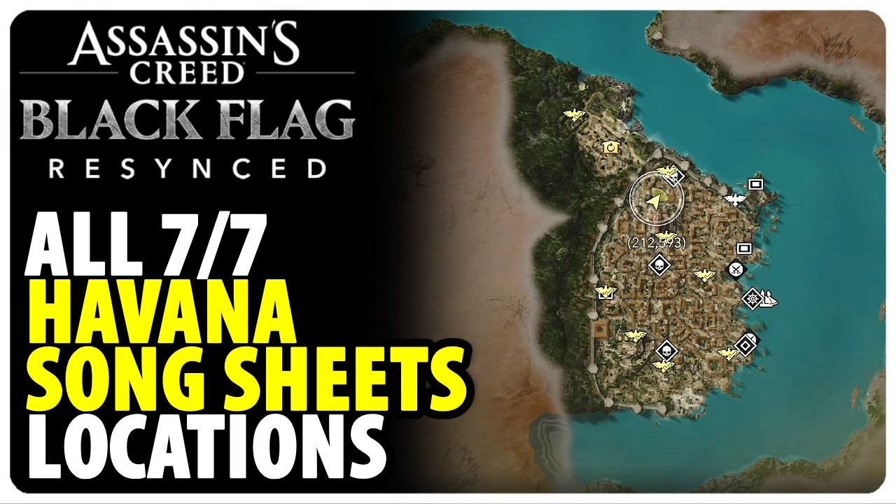All Havana Song Sheets Locations | Assassin's Creed Black Flag Resynced