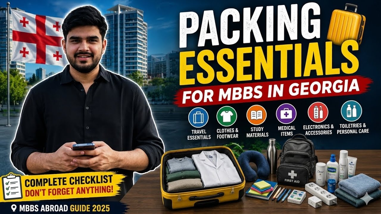 Things to Carry for MBBS in Georgia 🇬🇪 | Complete Packing List for Indian Students | Don’t Forget !!