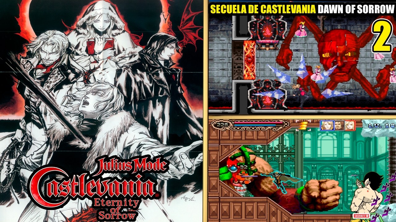 Castlevania: Eternity of Sorrow (Julius Mode) Gameplay en Español Ep.-02 LOS BOSSES MAS DIFÍCILES