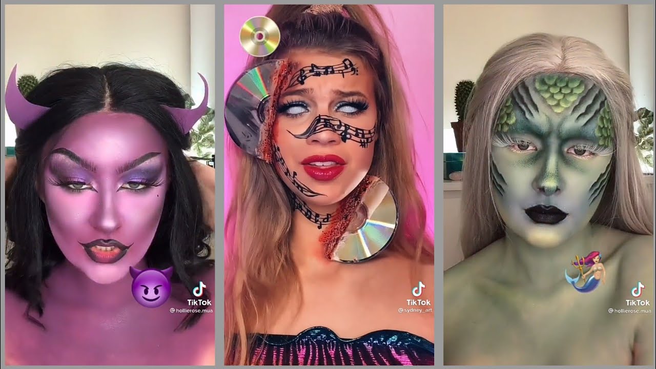 Emoji makeup challenge on tiktok (dark horse)💫