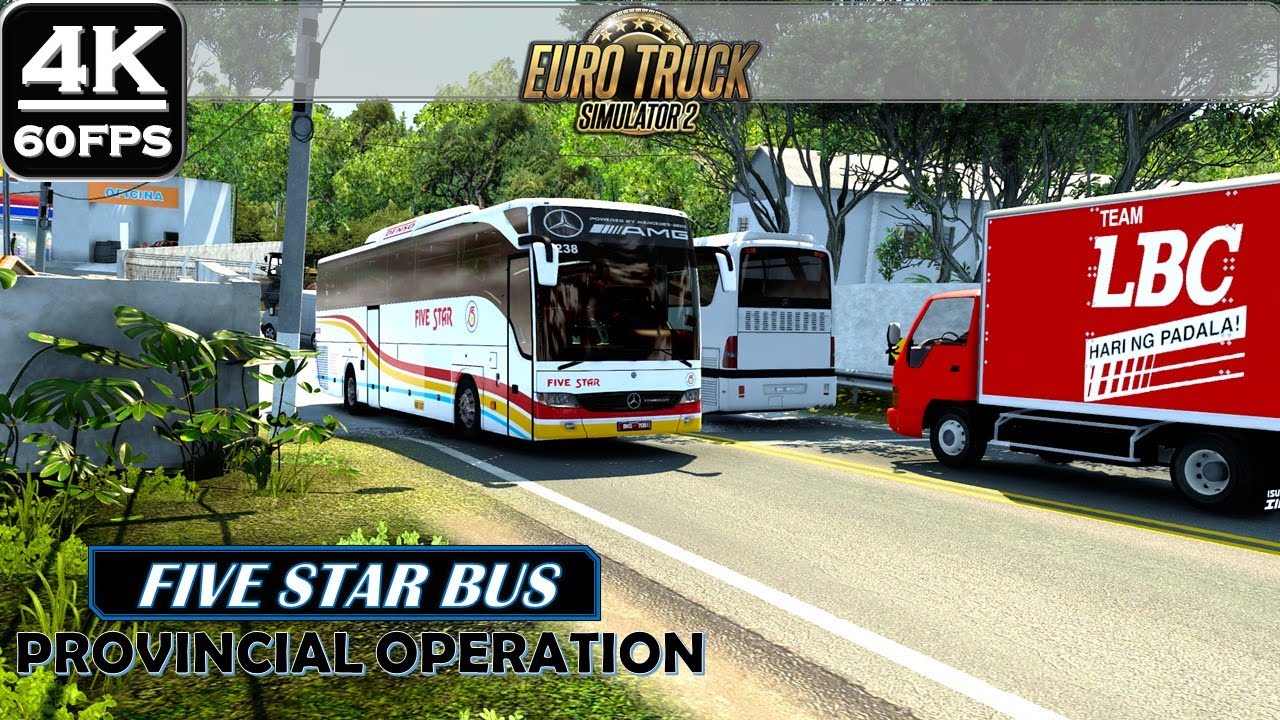 ETS2 FIVE STAR BUS BYAHENG PROBINSYA | NARROW ROAD MAP 1.41 | BUS SIMULATOR | WATCH IN 4K