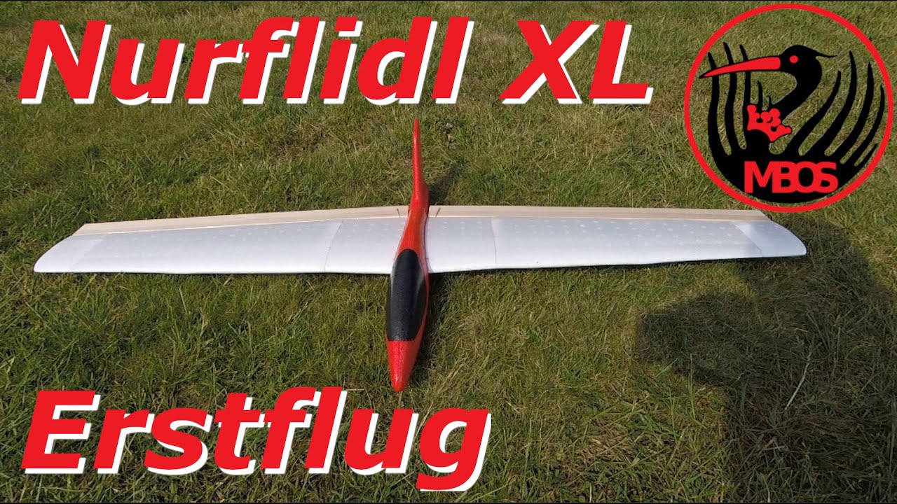 Nurflidl XL Erstflug / 122 cm Spannweite / Segelflug Windberg e.V.