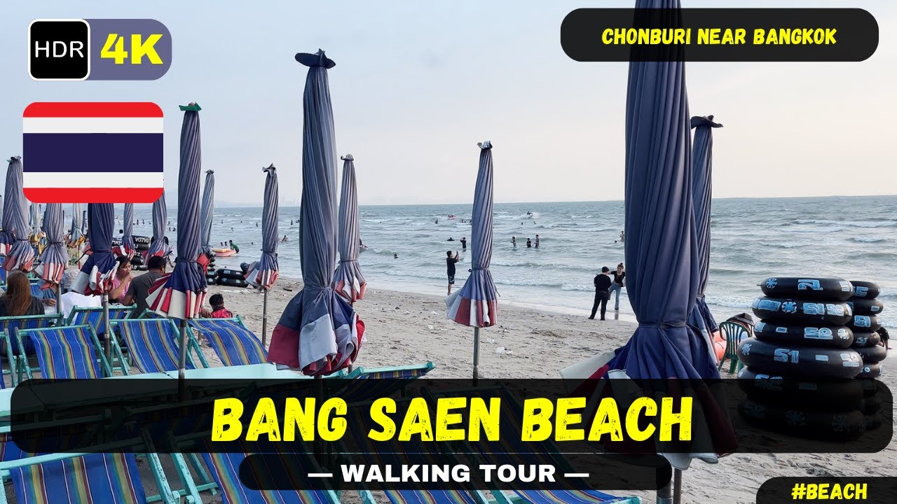 [4K] BANG SAEN BEACH Near BANGKOK // Chonburi
