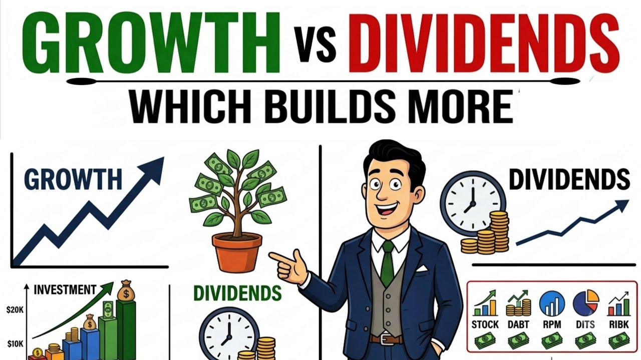 Хватит гадать! Акции роста против дивидендных акций за 20 минут