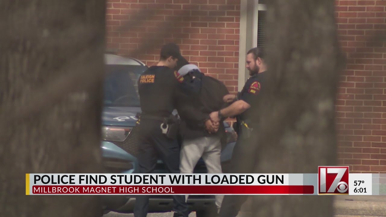 Football player charged after bringing gun to Millbrook High School in Raleigh, police say