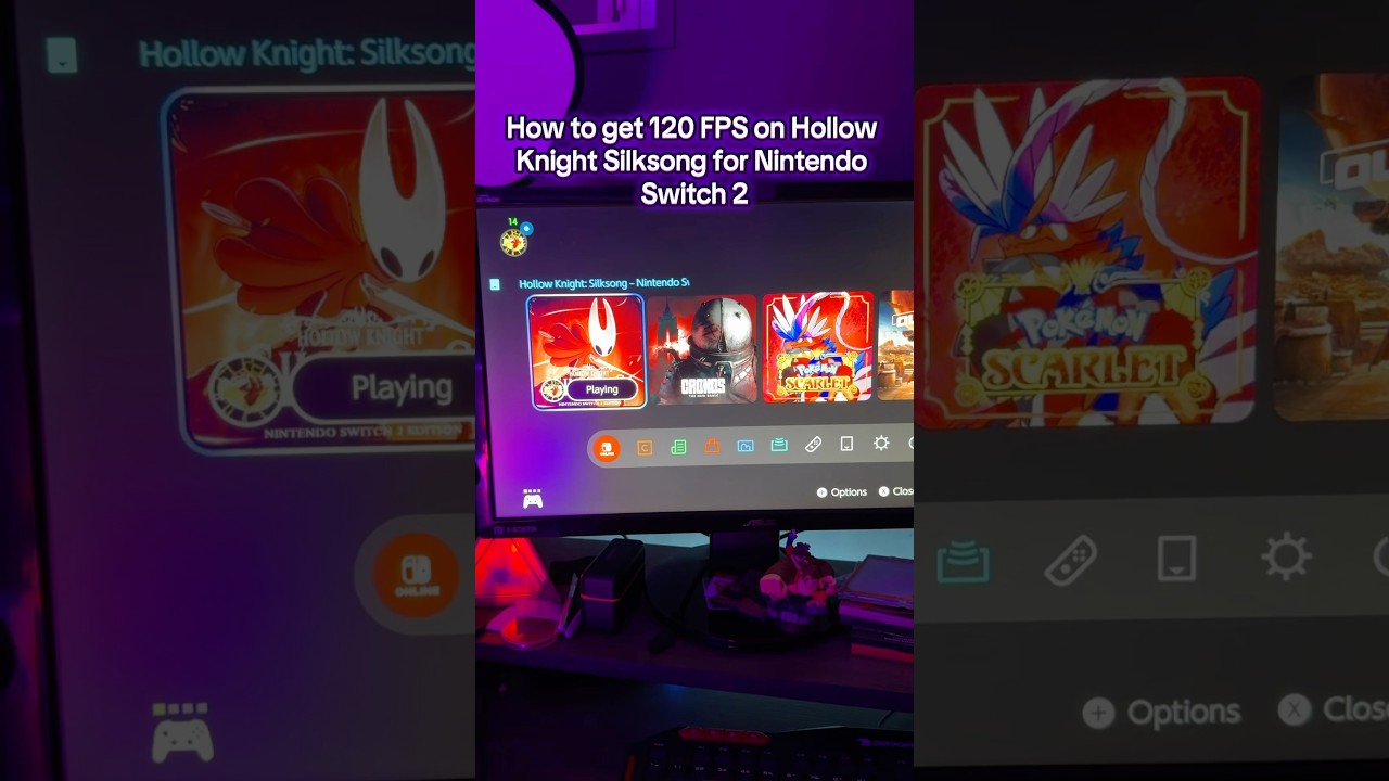 How to enable 120FPS in Hollow Knight Silksong on the Nintendo Switch 2