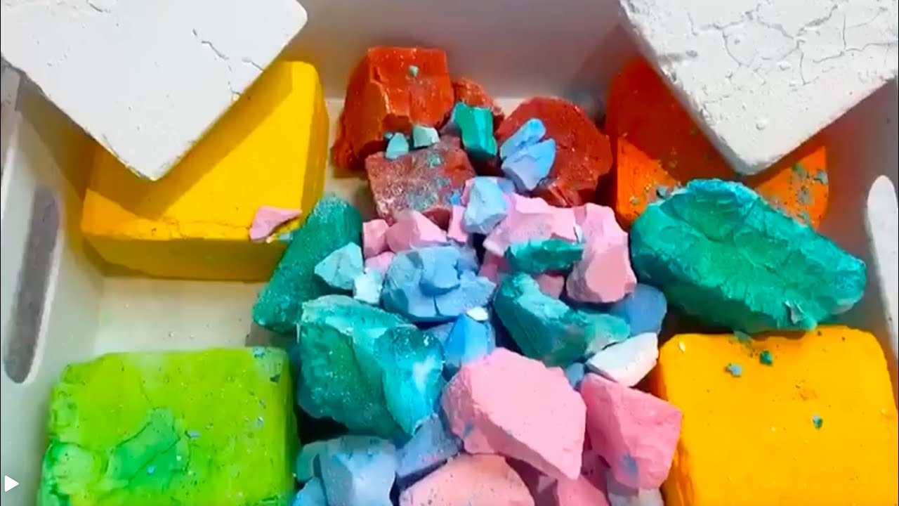 OG easy grip dyed chalk | satisfying | relaxing | crunchy | powdery | asmr | colourful
