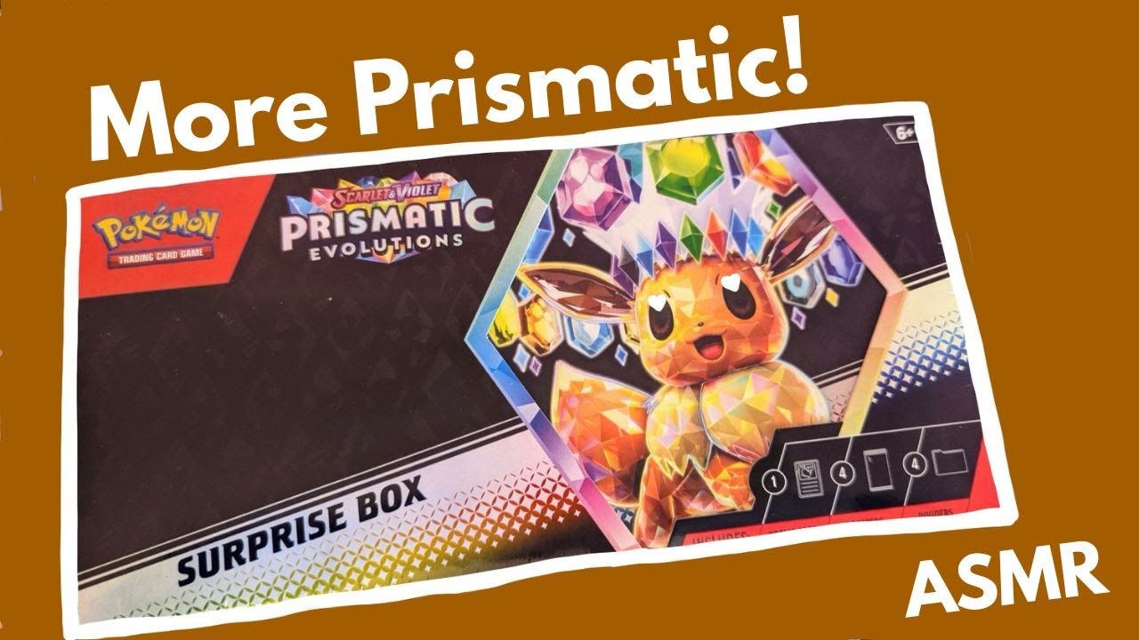 ASMR Opening a Pokemon Prismatic Evolutions Surprise Box!