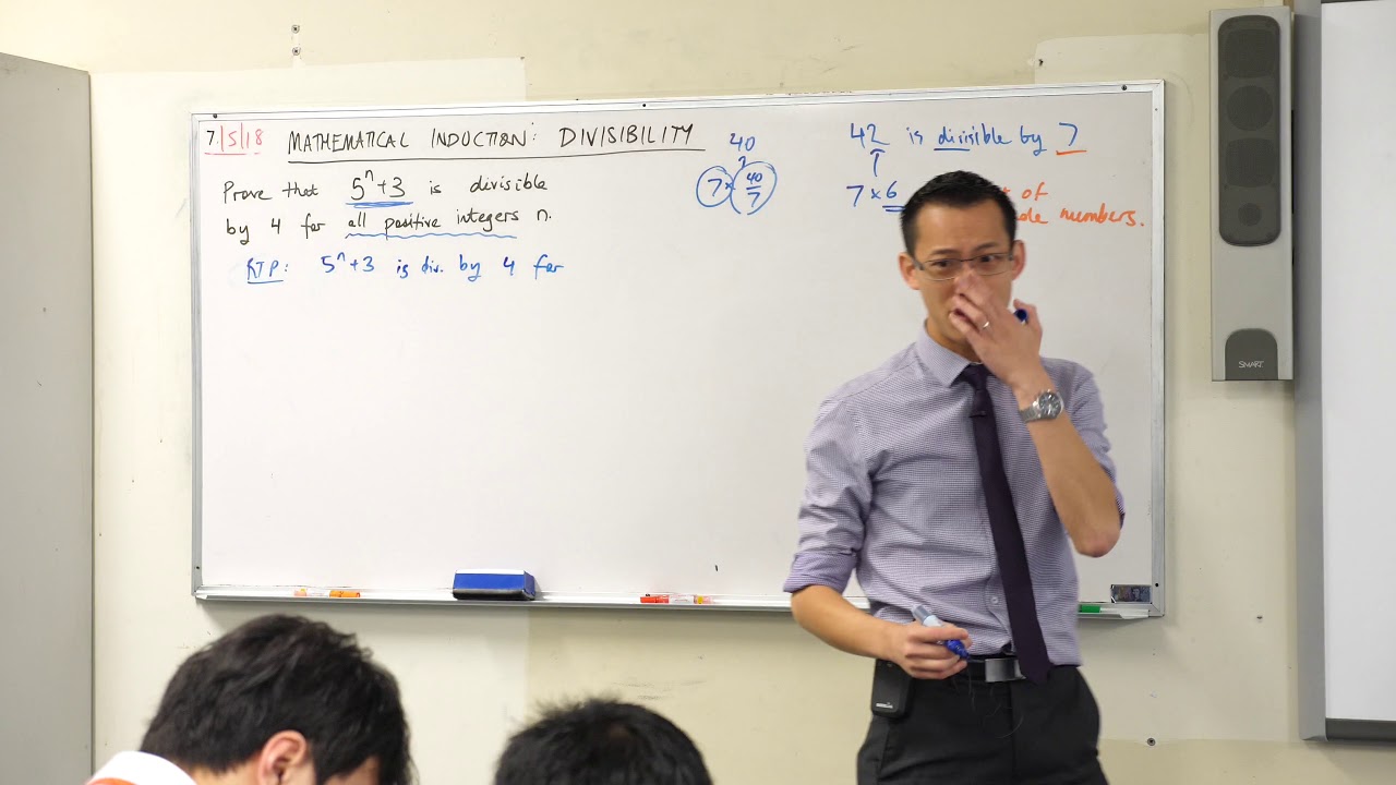 Mathematical Induction - Proving Divisibility by 4 (1 of 2: Test and assumption)