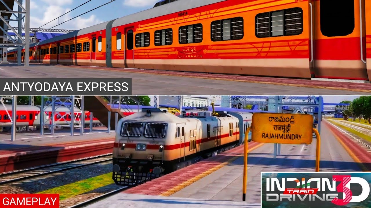 Indian Train Driving 3D Gameplay | Antyodaya Express Full Journey 