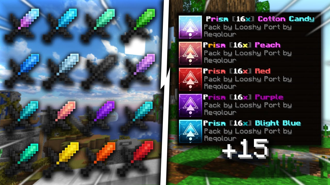 Prism RECOLORS [16x]  (Refraction 250K) by Looshy | MCPE PVP TEXTURE PACK