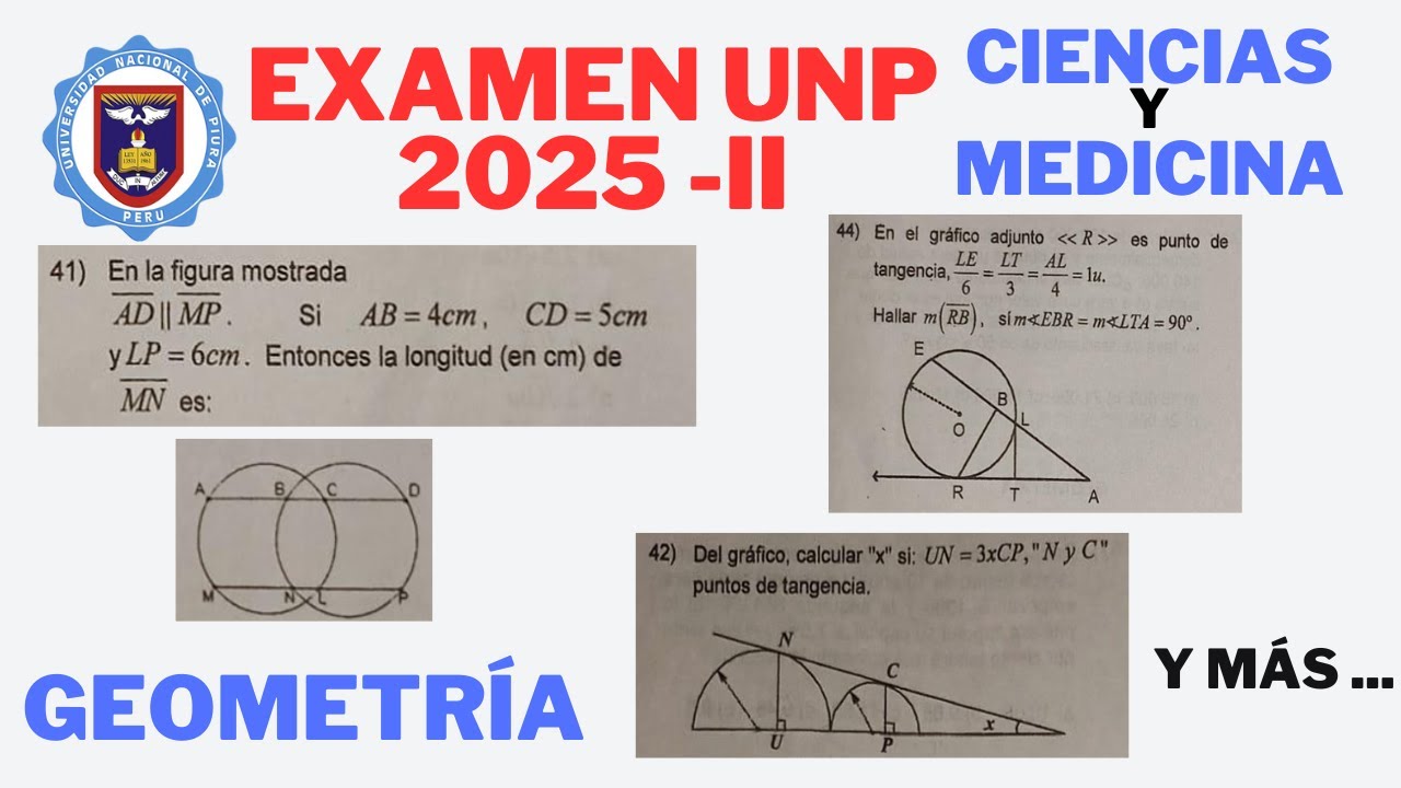 [GEOMETRÍA 📐] SOLUCIÓN EXAMEN GENERAL UNP 2025-II, CIENCIAS y CIE DE SALUD, (EXPLICACIÓN DETALLADA)