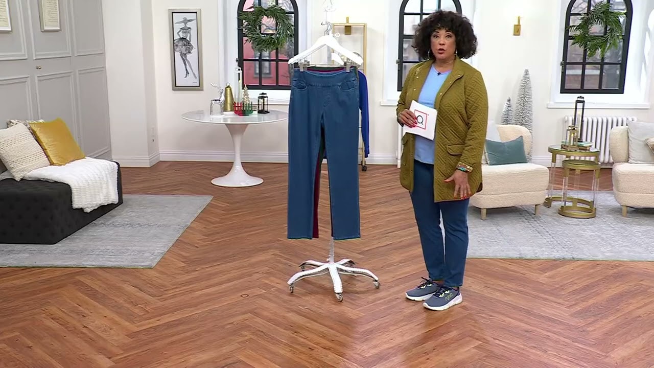 Coldwater Creek Knit Denim Mid Rise Pull-on Slim Leg Jeans on QVC