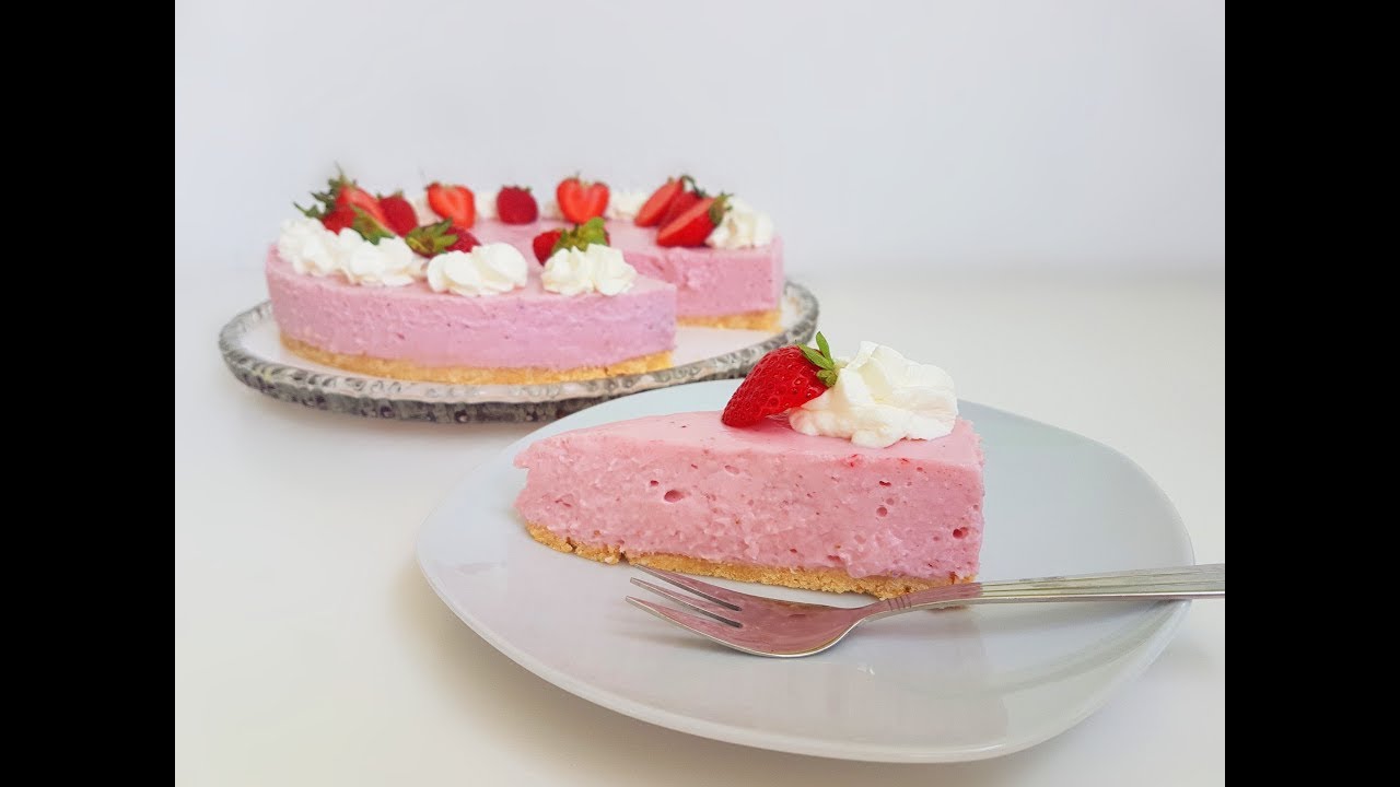 Erdbeer-Quark-Torte ohne backen / Sommertorte / Kühlschranktorte / no bake / erfrischend
