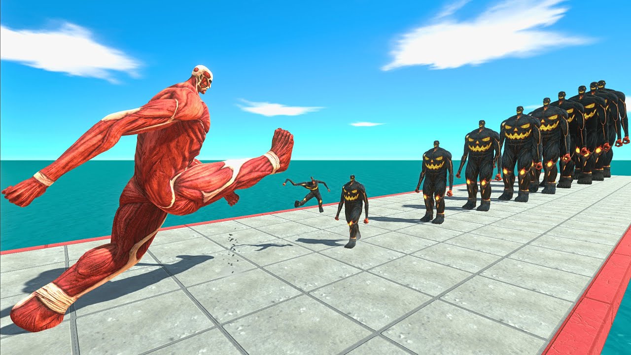 All Colossal Titan Skins vs 10 Levels of Infernal Pumpkin Colossal Titan – ARBS Size Comparison