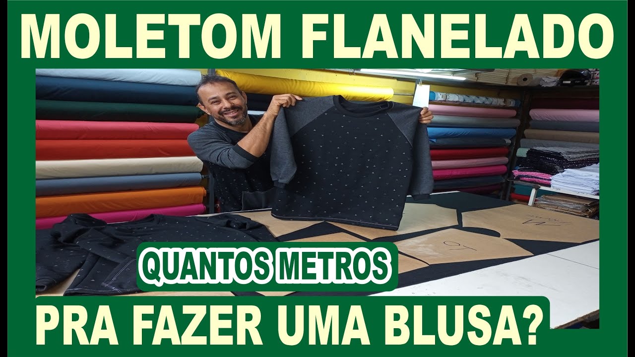 Blusa de Moletom Flanelado no metro, rendimento!