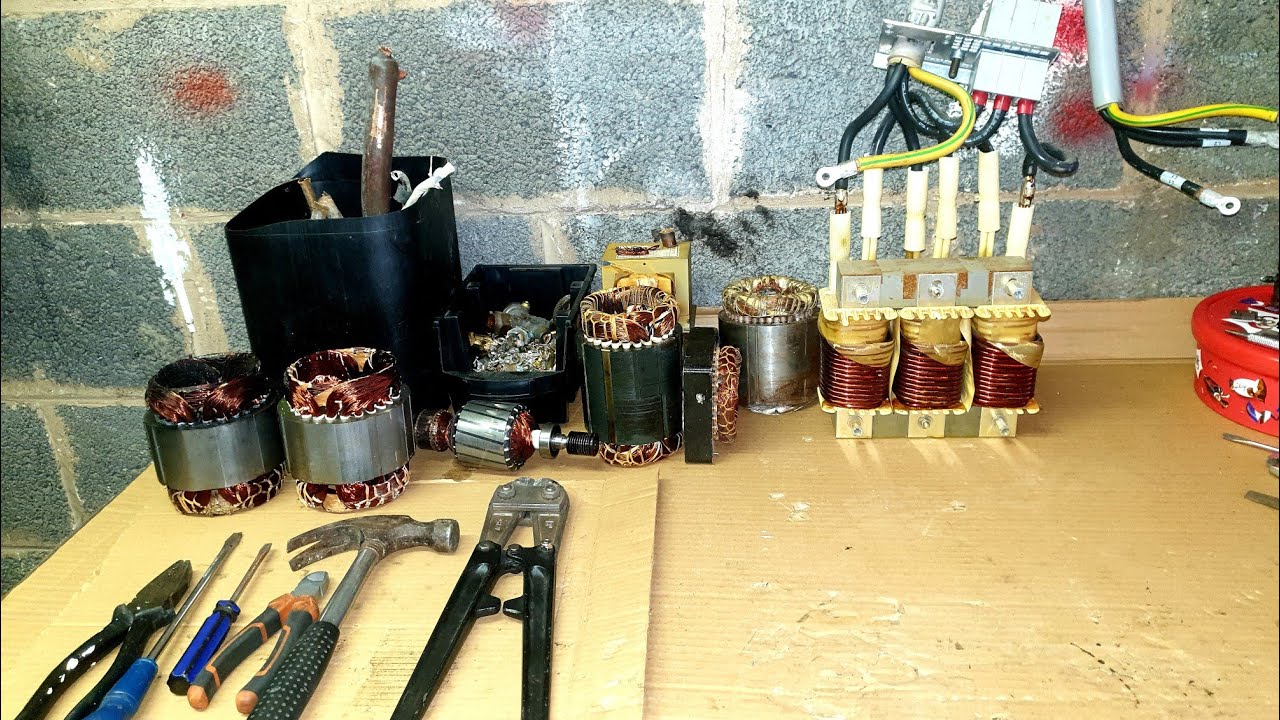 3 phase transformer stripped by hand