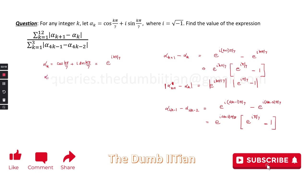 IIT JEE Adv Complex Numbers Question (2015)