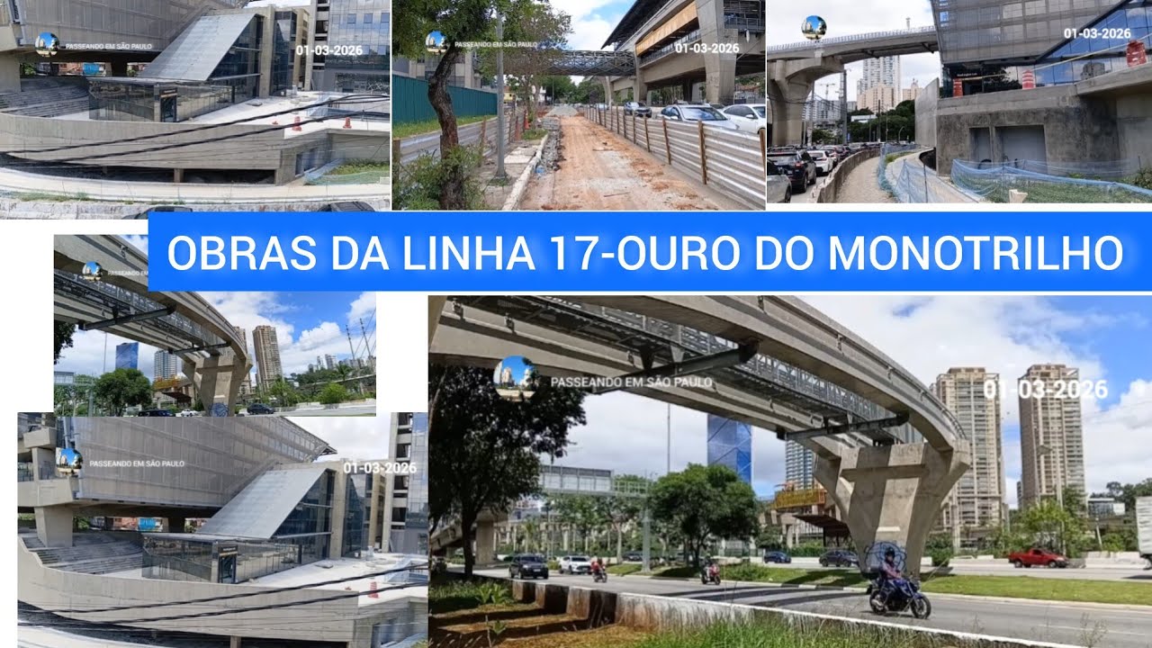 OBRAS DA LINHA 17-OURO DO MONOTRILHO DE SÃO PAULO SP ZONA SUL , 1 de março de 2026