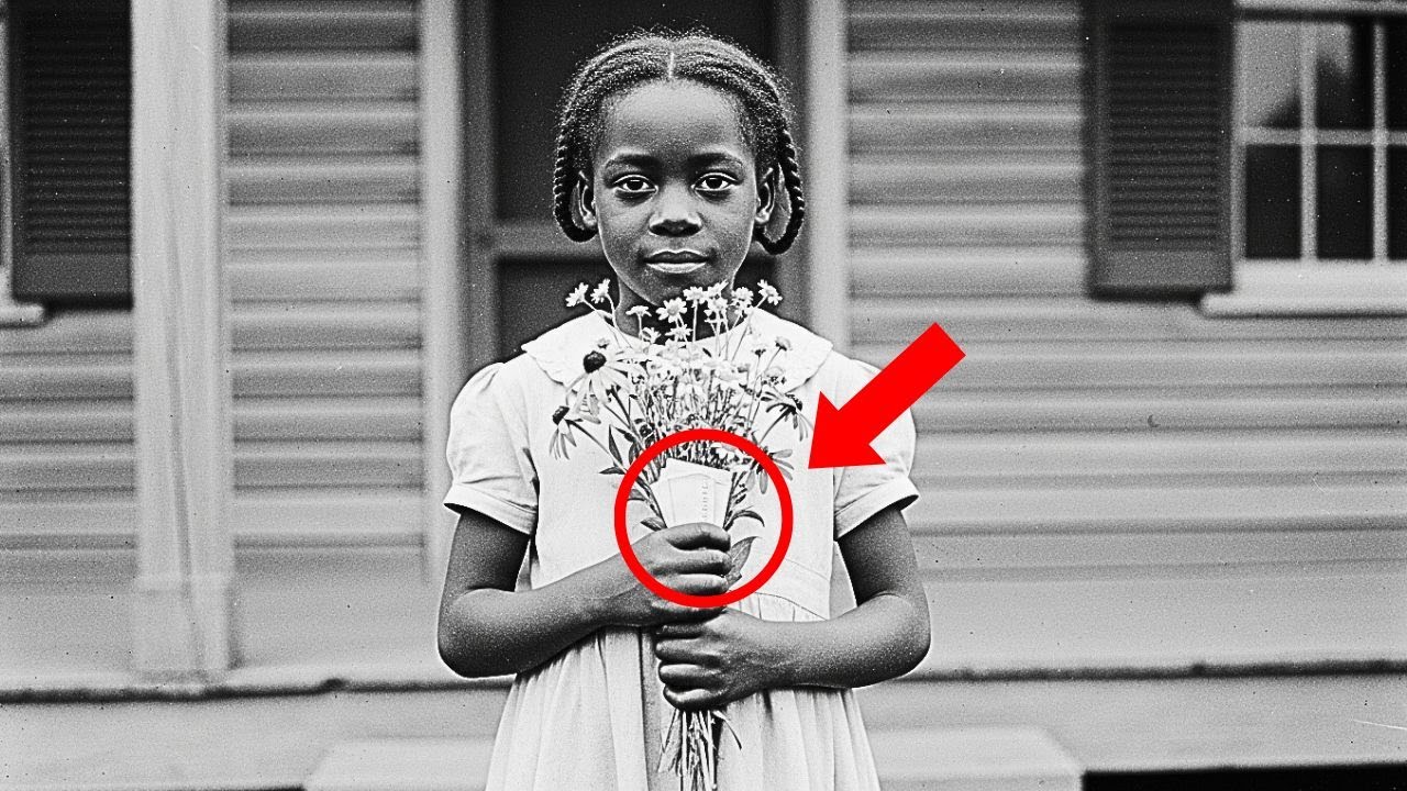 It was just a photo of a girl with flowers — until you notice what she’s hiding in her hand