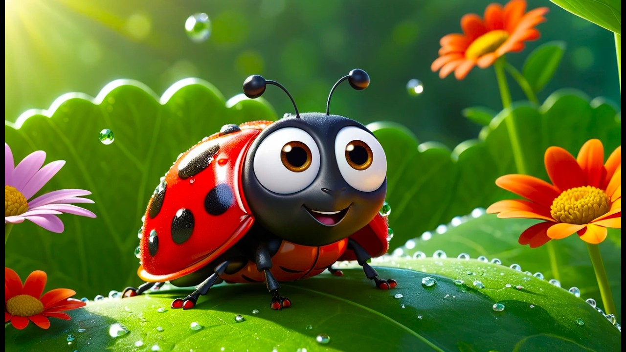 Itsy Bitsy Ladybug | Cute Insect Song for Kids | Fun Nature Nursery Rhyme