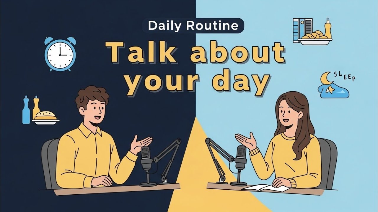 Talk About Your Day | Simple Daily Routine in English | Easy Conversation (A1–A2)