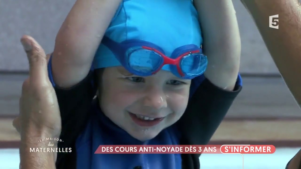Les Maternelles sur France 5 - Reportage sur les cours de natation anti-noyade AUTO-RESCUE®