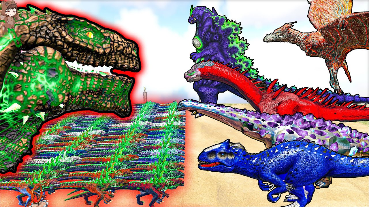 100 Godzillark VS Mod Bosses | ARK Mod Battle Ep.235