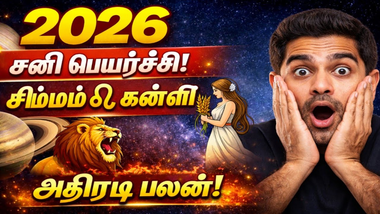 2026 சனி பெயர்ச்சி: சிம்மம் & கன்னி ராசிக்கு பெரிய மாற்றங்கள்!