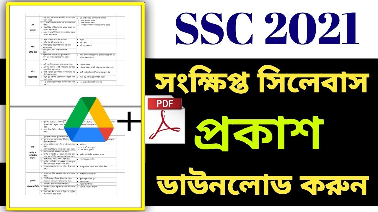 ssc short syllabus 2021|| ssc new syllabus PDF download||ssc arts short syllabus 2021