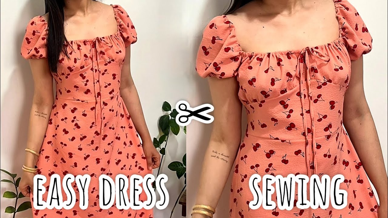 ✅How to make beautiful dress Step by step |whitout pattern for beginners 💃✂️