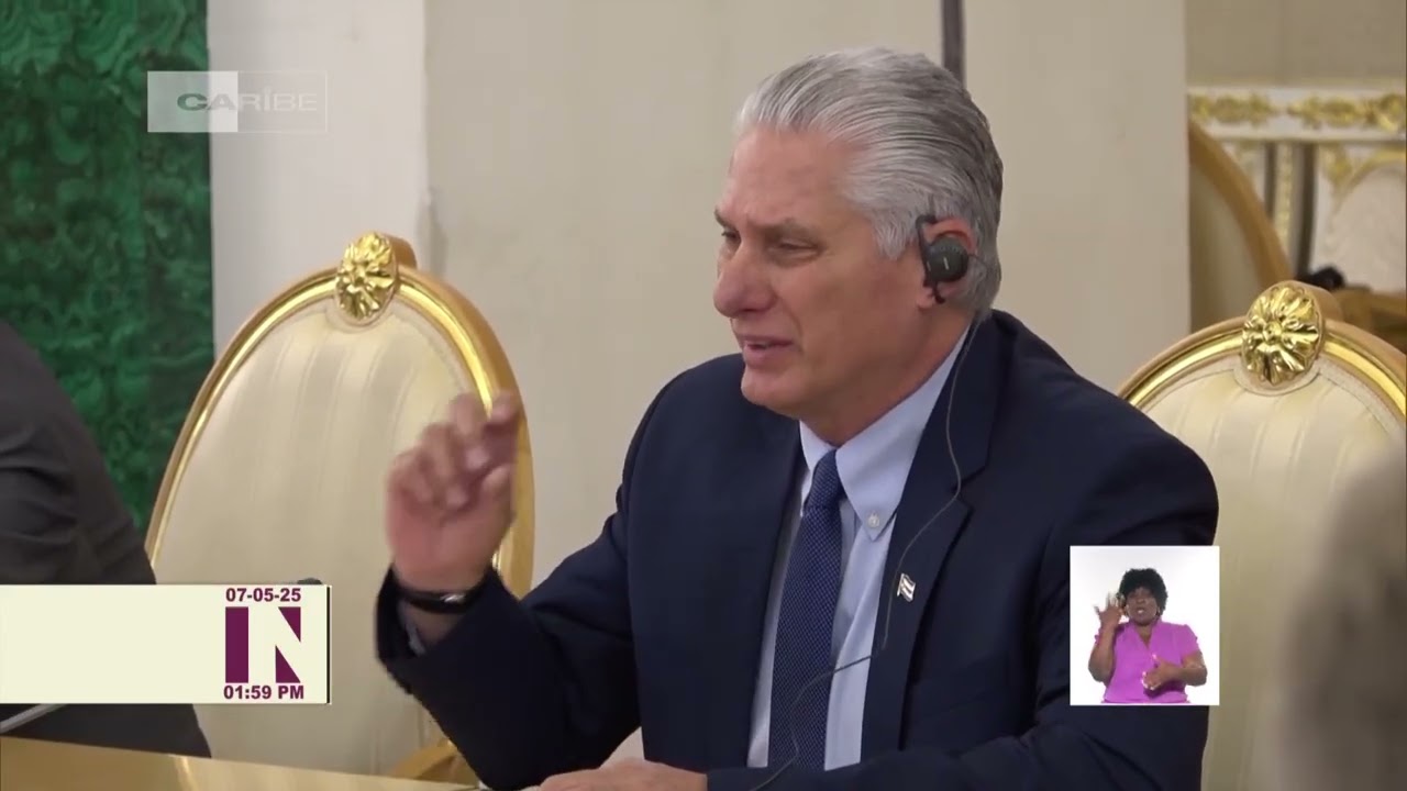 Presidente de Rusia recibe a su homólogo de Cuba