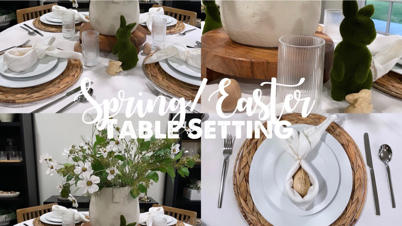 Neutral Spring/Easter Table Setting
