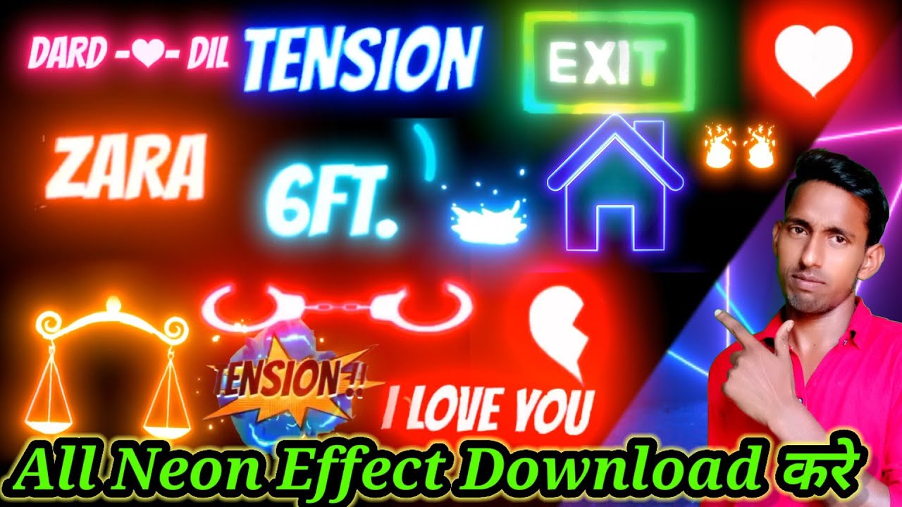 How To Download Neon Glowing Effects। Neon Effect Kaise Download Karen। Light Neon Effect