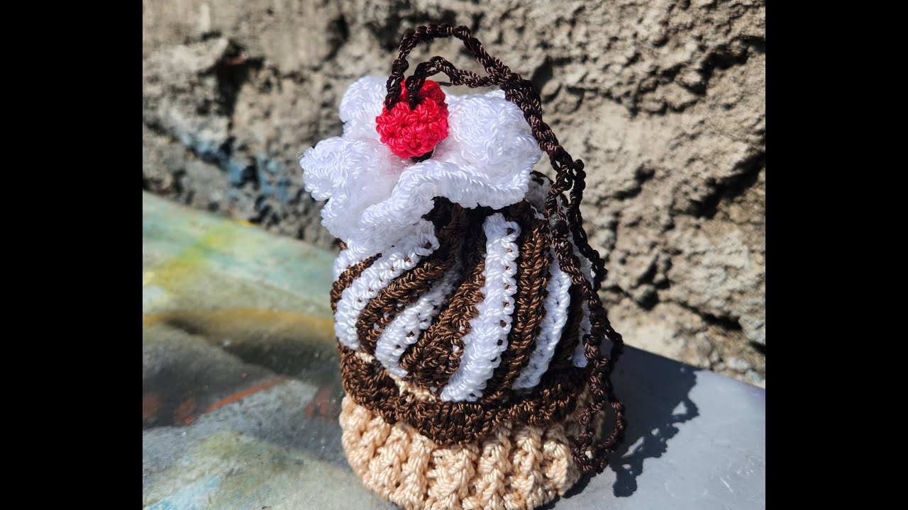 Monedero cupcake a crochet