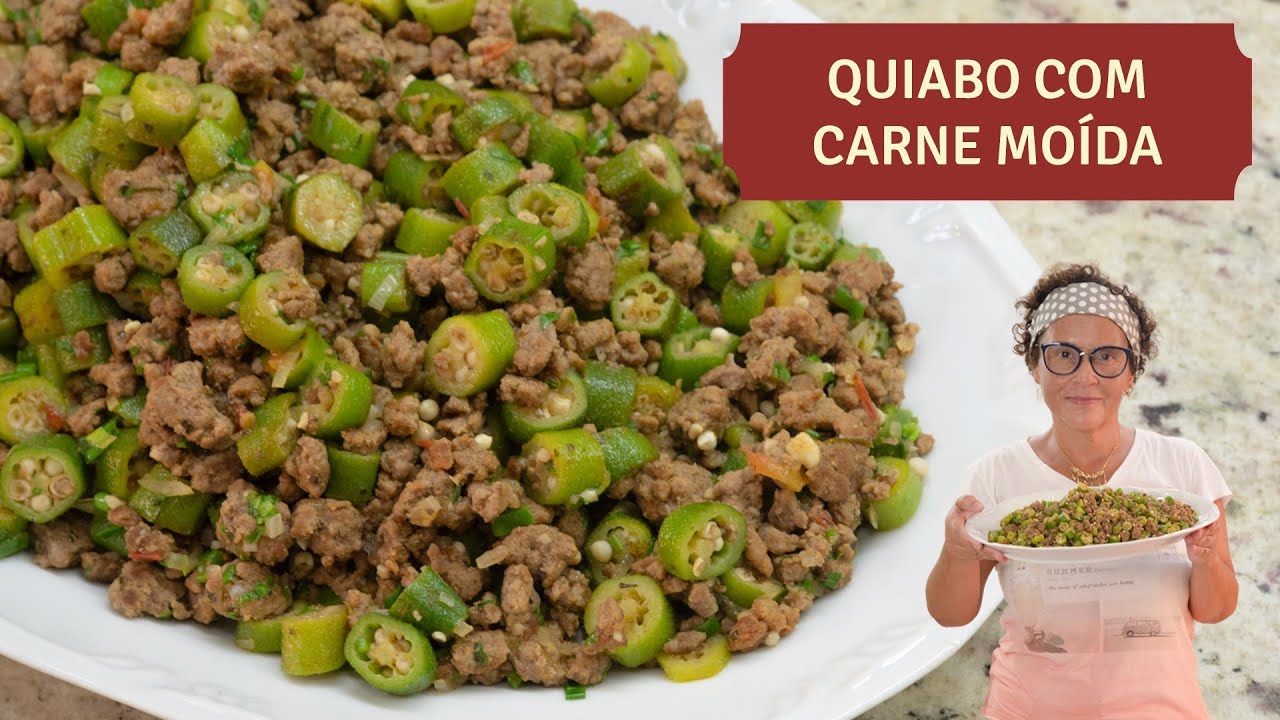 Depois de fazer essa receita de Quiabo com Carne Moída você não vai querer comer outra. SEQUINHO!!