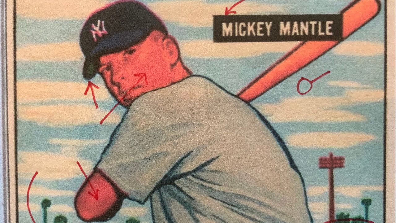 Identifying Fake 1951 Bowman Mickey Mantle Baseball Cards