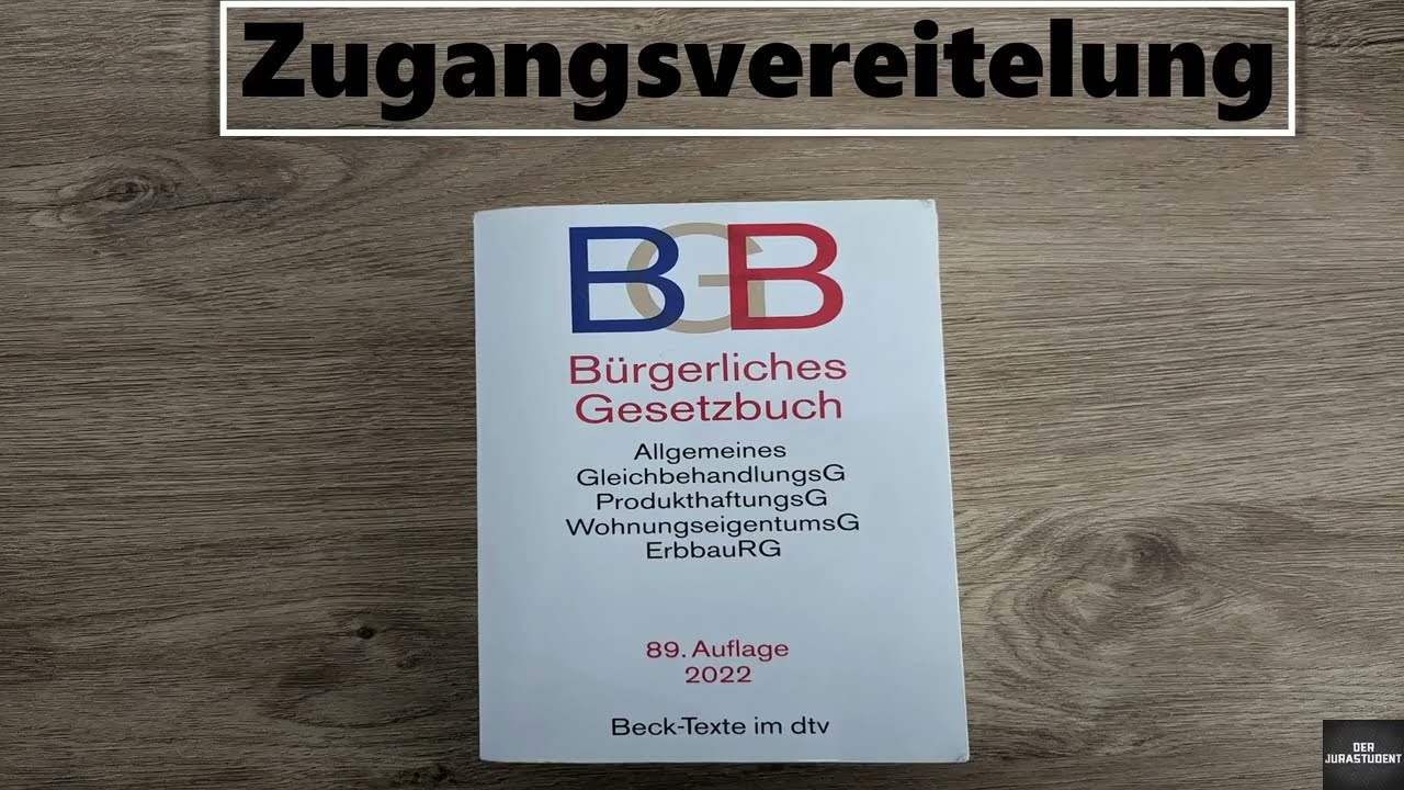 Zugangsvereitelung (§ 130 BGB) I Zugang 2