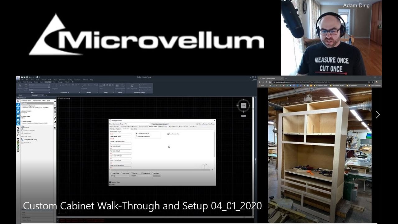 Microvellum Custom Cabinet Walk-Through and Setup 04-01-2020