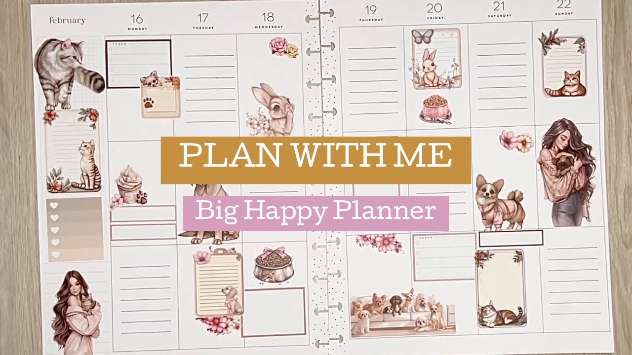 PLAN WITH ME | BIG HAPPY PLANNER | Love Your Pet Day | Feb. 16.-22.2026