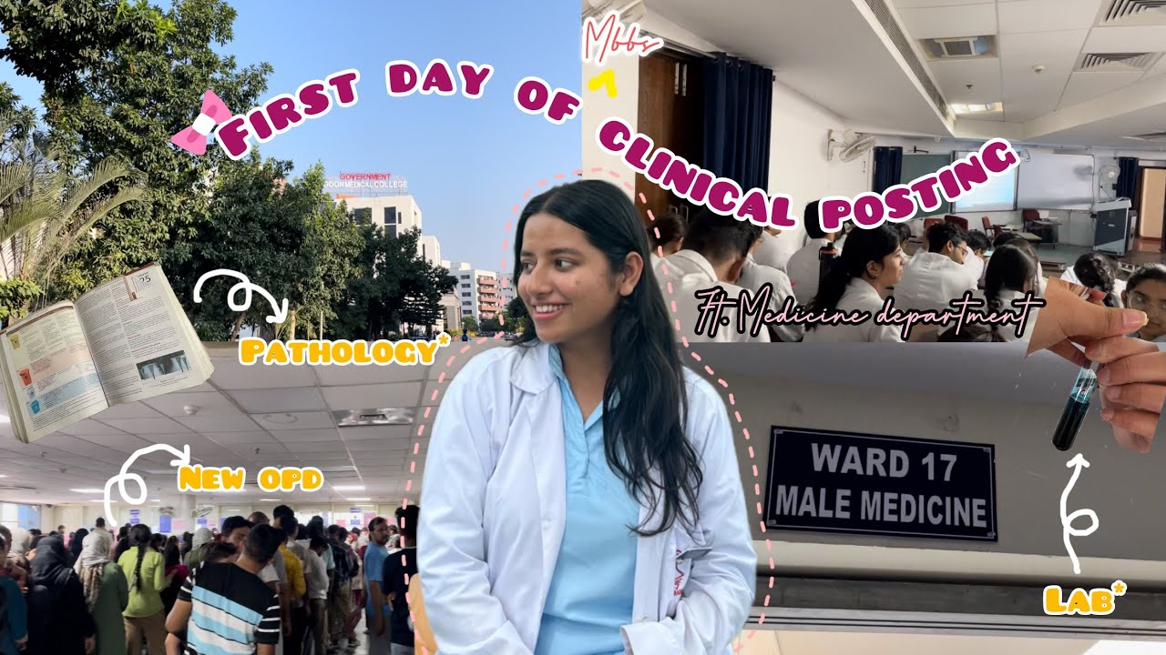 First day of “CLINICAL POSTING”🥹ft medicine department🏥|| a day in Hospital #mbbs #medico #neetug 