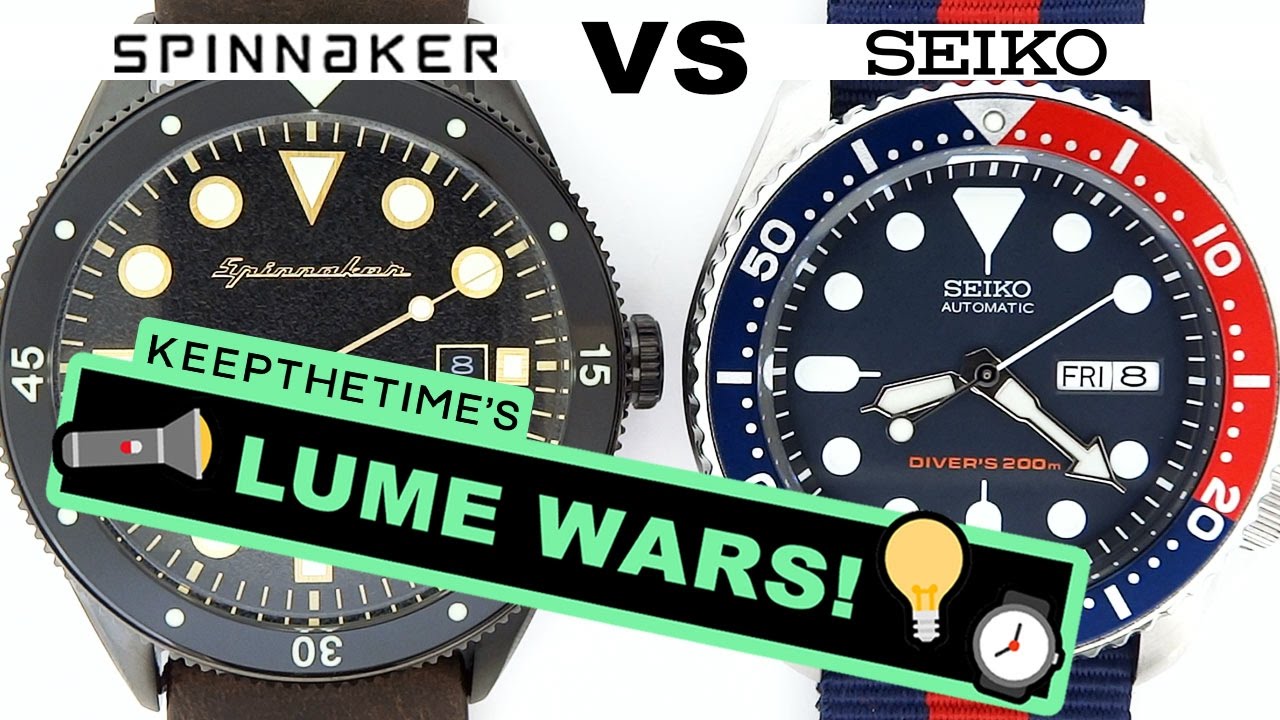 Spinnaker Cahill VS Seiko Diver | LUME WARS! #17 ⌚️💡 🔦