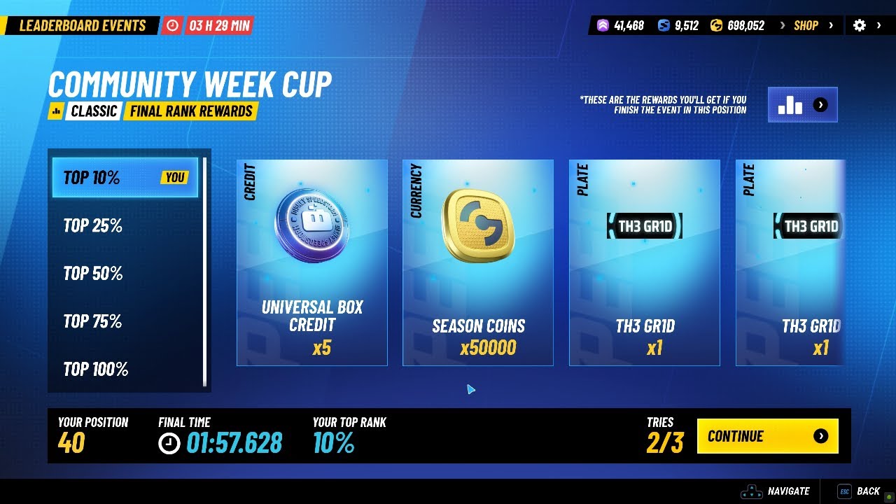 Disney Speedstorm - Top 10% run of 1:57.628 on Quorra Community Week Cup limited-time event