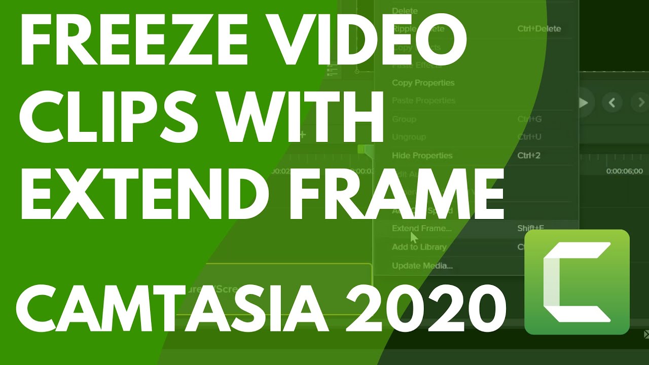 Freeze Frame in Your Video with Camtasia 2020 [Extend Frame]