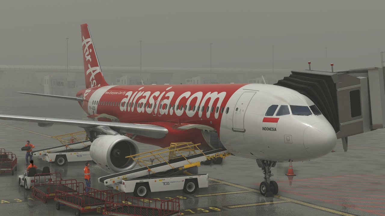 AirAsia Indonesia A320 Jakarta - Kuala Lumpur [MSFS 2020 Indonesia]