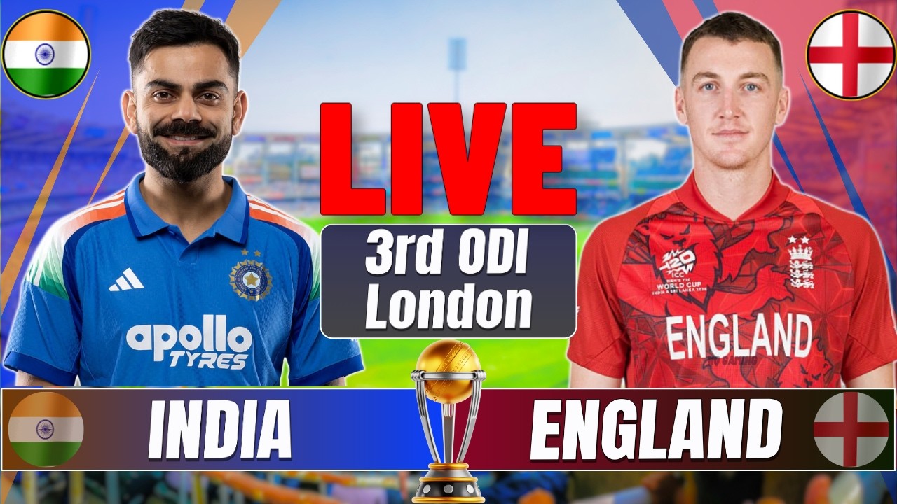 🔴LIVE: India vs England ,3rd ODI | Live Cricket Match Today | IND vs ENG Live